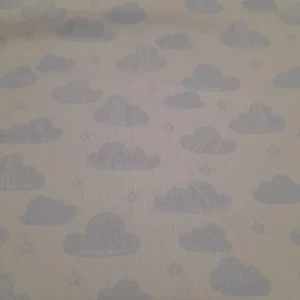 Fustão/Pique 100% Algodão | Estampado Infantil | Nuvens