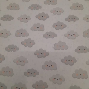 Fustão/Pique 100% Algodão | Estampado Infantil | Nuvens