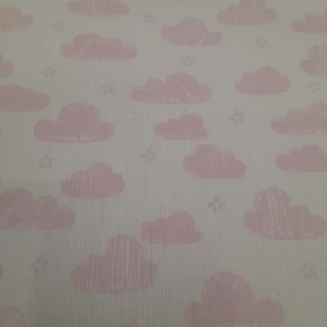 Fustão/Pique 100% Algodão | Estampado Infantil | Nuvens