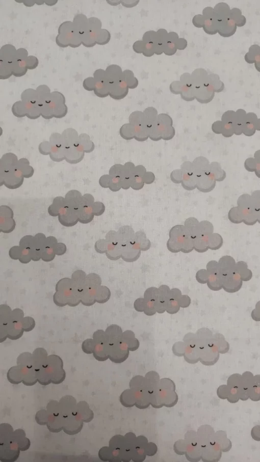 Tela 100% Algodón | Estampado Infantil | Nubes