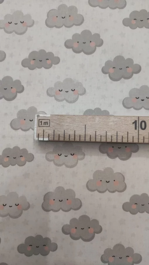 Tecido 100% Algodão | Estampado Infantil | Nuvens - Imagen 3