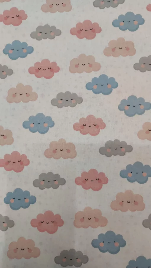 Fabric 100% Cotton | Children's Print | Clouds