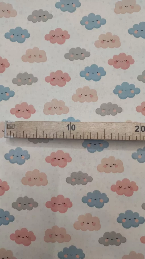 Tecido 100% Algodão | Estampado Infantil | Nuvens - Image 3