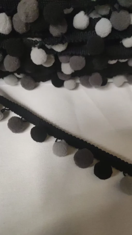 Ruban à pompon | Polyester | Multicolore