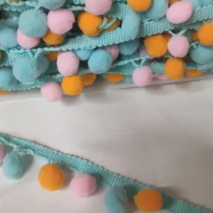 Fita Pompom | Poliéster | Multicolorido