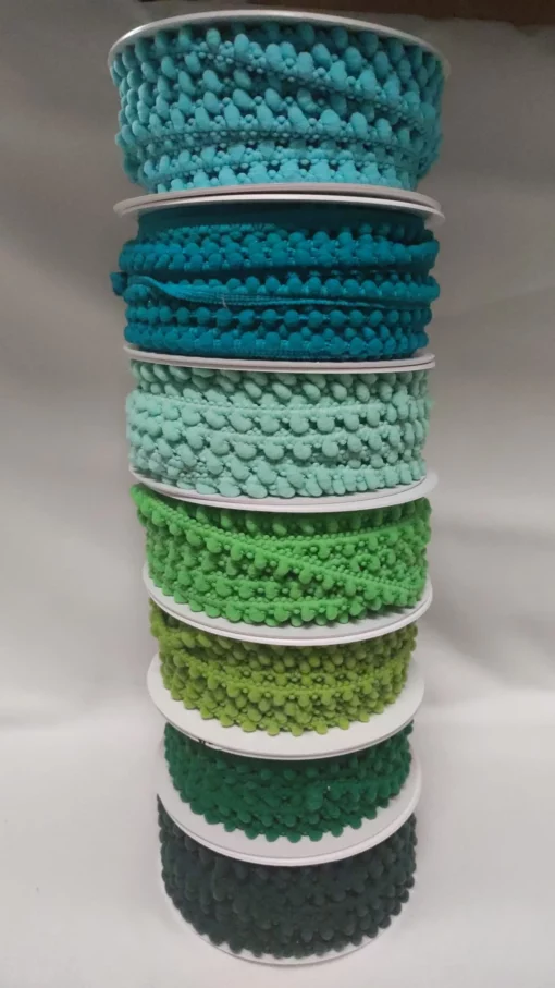 Fita Pompom | Pompom Mini | Algodão | Azul Bebé 267 - Image 3