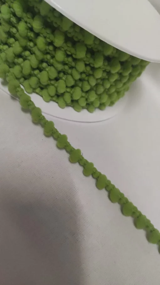 Pompom Ribbon | Pompom Mini | Cotton | Lettuce Green 234