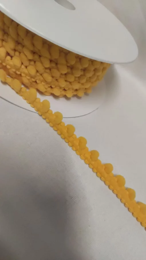 Pompón Cinta | Pompón Mini | Algodón | Amarillo 216
