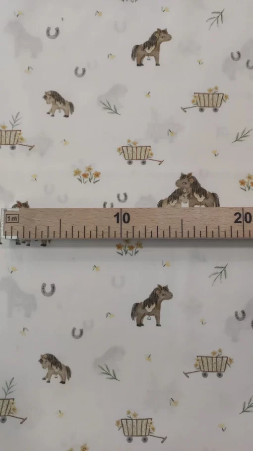Tecido Algodão | 100% Algodão | Estampado Infantil | Poppy | Cavalinhos - Image 2