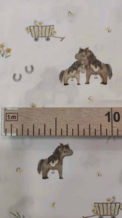 Tecido Algodão | 100% Algodão | Estampado Infantil | Poppy | Cavalinhos - Image 3