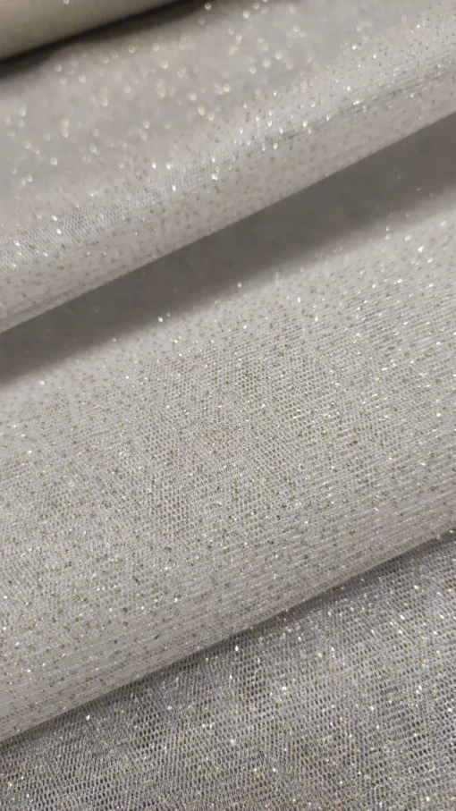 Tulle Strass | Extra Brilho | Cru/Brilho Ouro (Panna/Oro 55) - Image 3