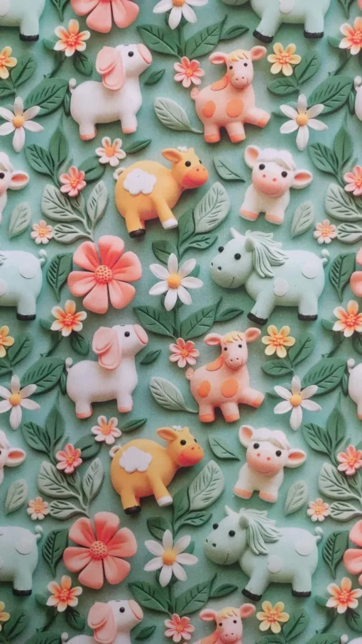 Tela 100% Algodón | Estampado 3D | Infantil | Animales de granja
