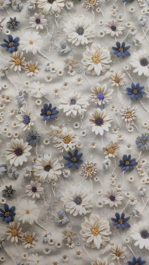 Tecido 100% Algodão | Estampa 3D | Floral