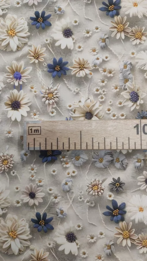 Tecido 100% Algodão | Estampa 3D | Floral - Image 3