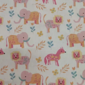 Tecido 100% Algodão | Estampado Infantil | Animais da Selva