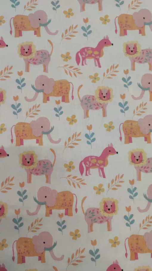 Tecido 100% Algodão | Estampado Infantil | Animais da Selva