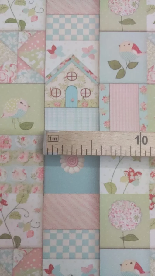 Minimat | 100% Poliéster | Áqua Repelente | Patchwork Little Bird - Imagen 3