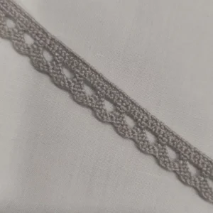 Fita de Renda | Algodão | Pontinha | Cinza