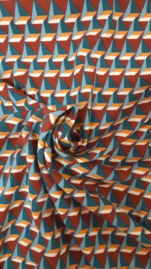Tissu | Vêtements | Viscose Stretch | Numérique | Géométrique