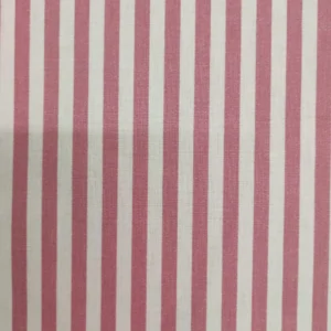 Tecido 100% Algodão | Básico | Riscas | Rosa Chiclete/ Branco
