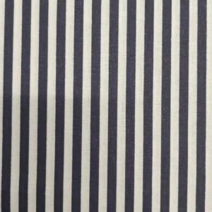 Tecido 100% Algodão | Básico | Riscas | Azul Escuro/Branco