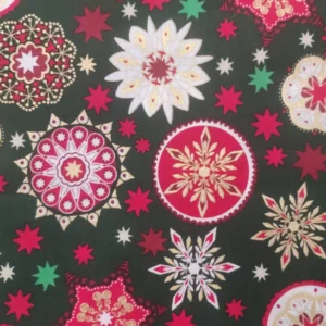 Tecido Algodão | 100% Algodão | Estampado Natal | Floco de Neve