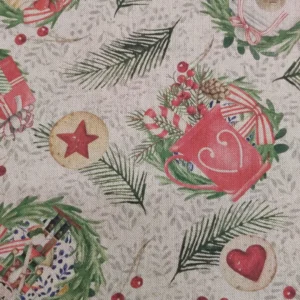 Tecido Loneta  | Natal | Estopa de Linho | Decoração de Natal