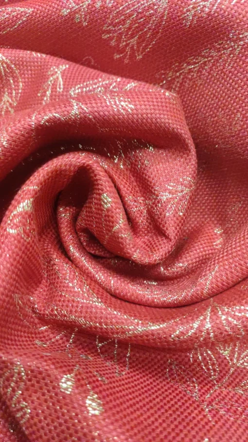 Tecido Loneta  | Natal | Lurex Dourado | Folha de Azevinho - Image 3