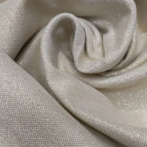 Tecido Loneta  | Natal | Liso Bege | Lurex Dourado