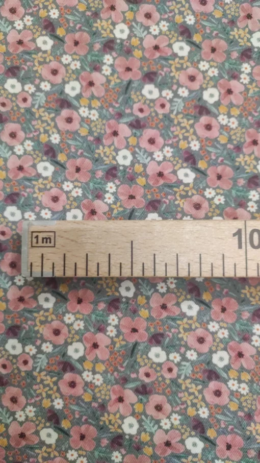 Tecido Vaiela | 100% Algodão Orgânico | Floral – Image 3