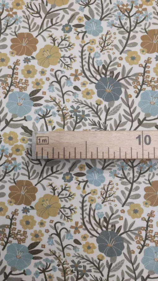 Tecido Vaiela | 100% Algodão Orgânico | Floral - Image 4
