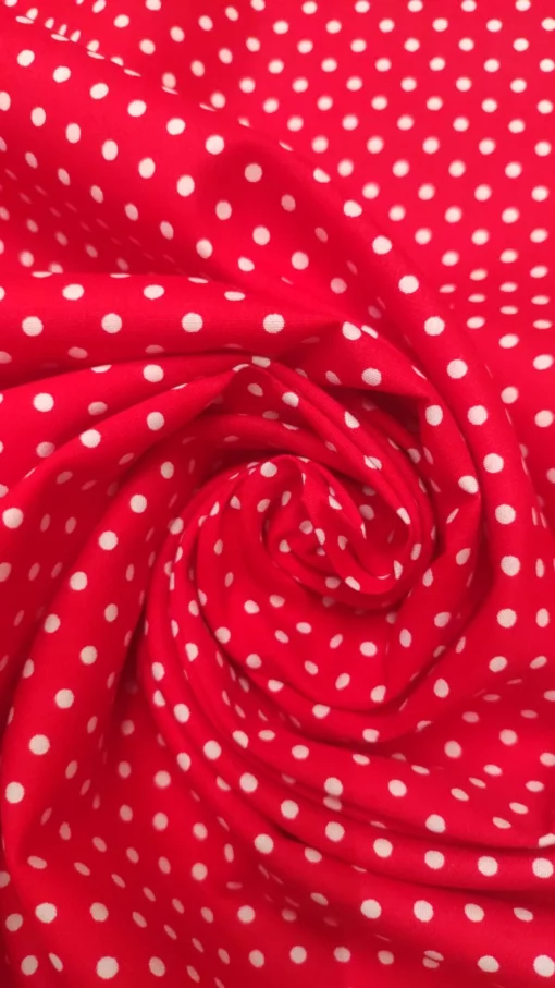 Tissu 100% Coton | Basic | Polka Dot | Rouge