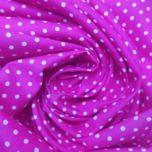 Tecido 100% Algodão | Básico | Bolinha | Fucsia