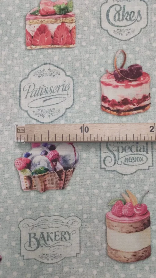 Tecido Toalha | Anti Nódoa | Estampado | Pastelaria - Imagen 2