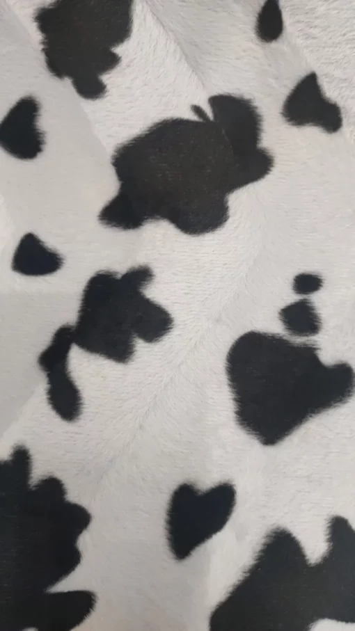 Fourrure synthétique | Imprimé animal | Fourrure courte | Vache