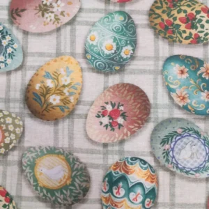 Tecido Loneta |  Estampado | Páscoa | Ovos