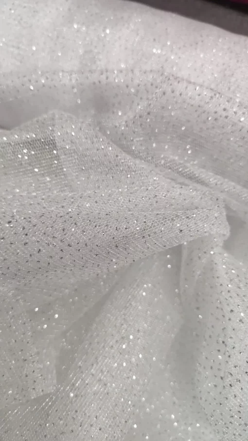 Tulle Strass | Extra Brilho | Branco (Prata 68)