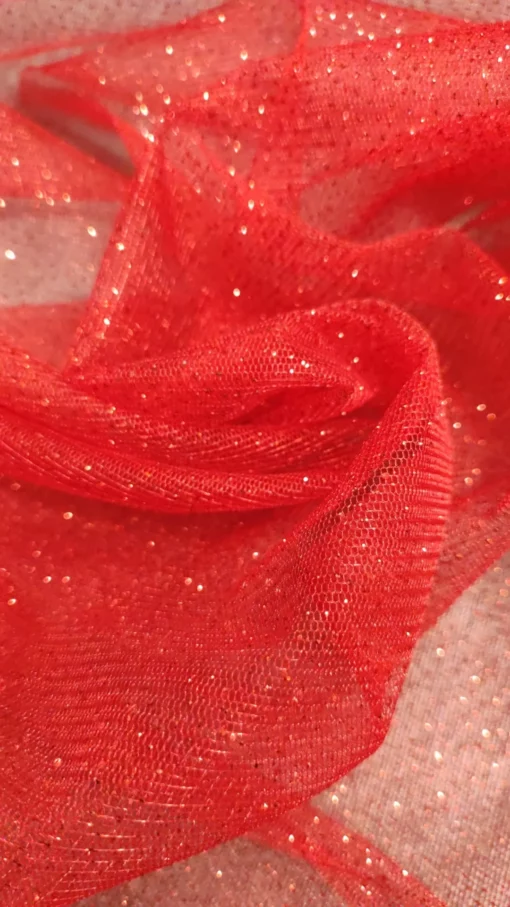 Tulle Strass | Extra Brilho | Vermelho (Rosso 22)