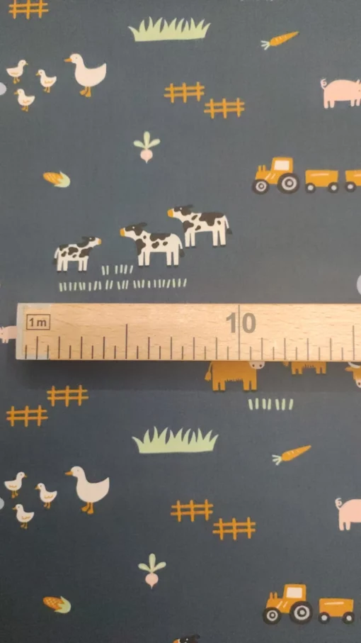 Tecido 100% Algodão | Poppy | Estampado Infantil | Animais da Quinta - Image 2