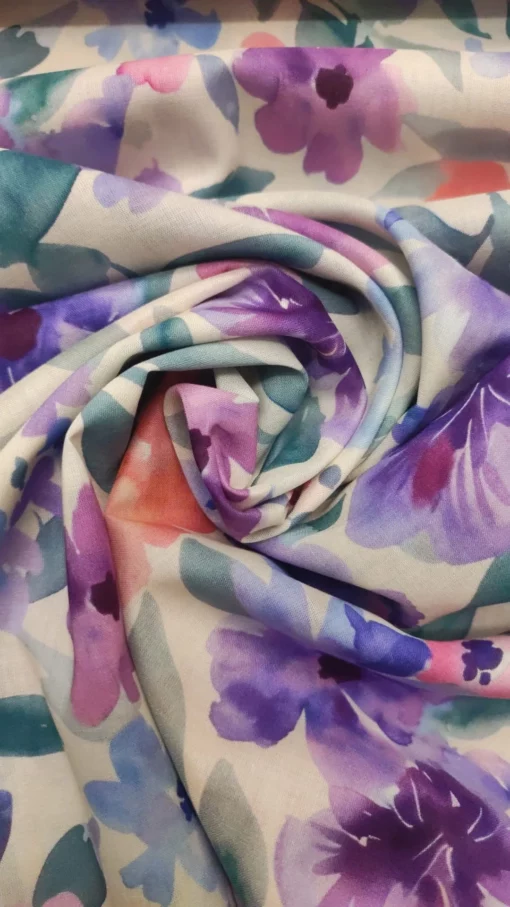 Tecido Confeção | Vestuário | 100% Algodão | Estampado | Floral - Image 2