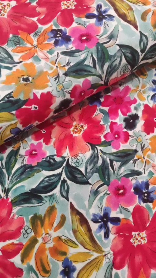 Tecido Confeção | Vestuário | Viscose | Digital | Floral - Imagen 3