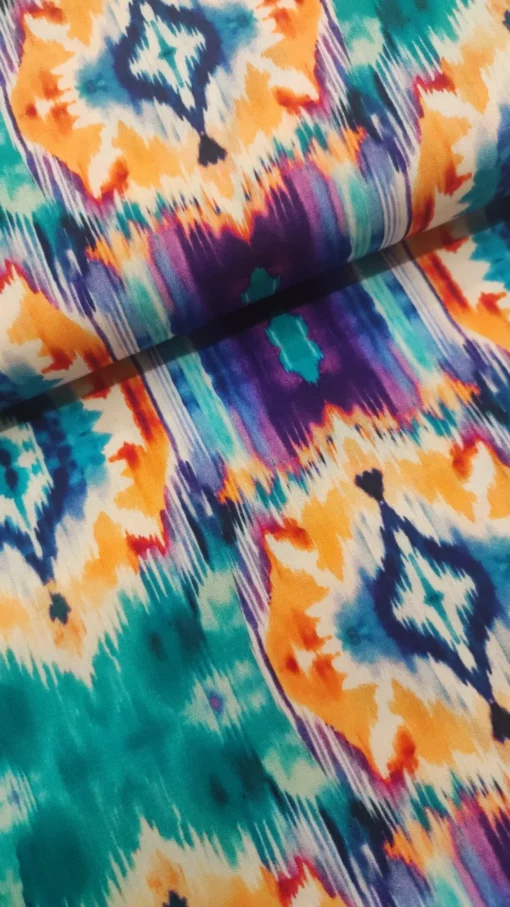 Tecido Confeção | Vestuário | Viscose | Digital | Geométrico - Image 3
