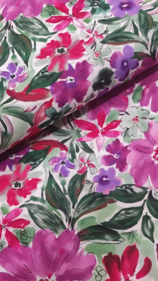 Tecido Confeção | Vestuário | Viscose | Digital | Floral – Image 4