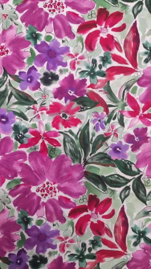Tecido Confeção | Vestuário | Viscose | Digital | Floral
