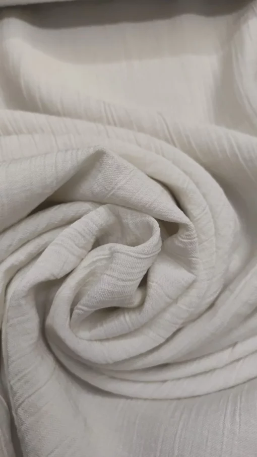 Tecido Viscose | Crinkle (Enrugado) | Liso | Cru (003)
