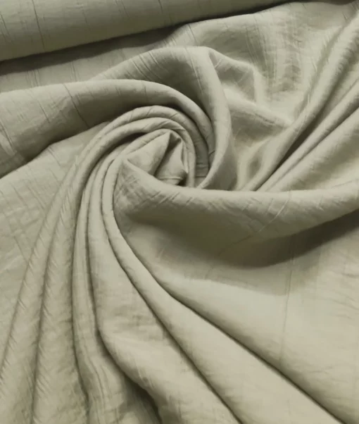 Tecido Viscose | Crinkle (Enrugado) | Liso | Verde Pistache (007)