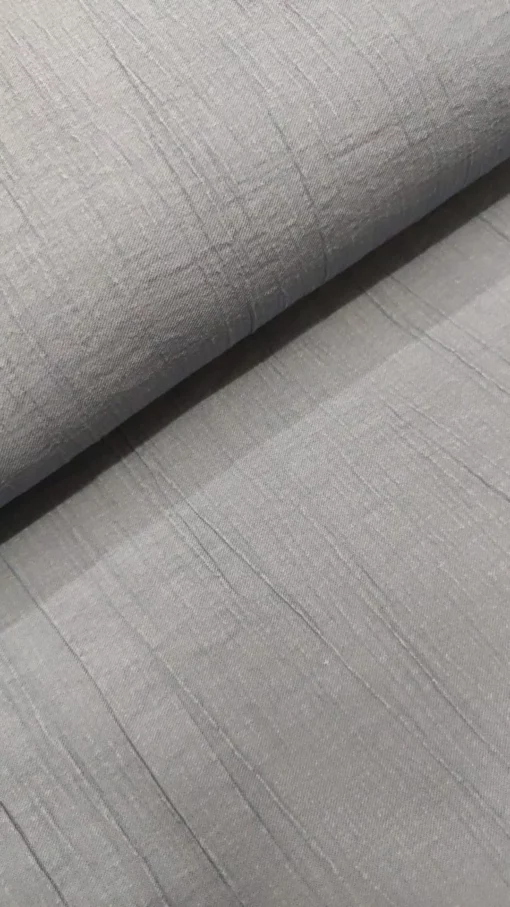 Tecido Viscose | Crinkle (Enrugado) | Liso | Azul Ganga (005) – Image 3