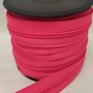 Fecho Zipper | Malha 5 | Rosa Fluorescente 738