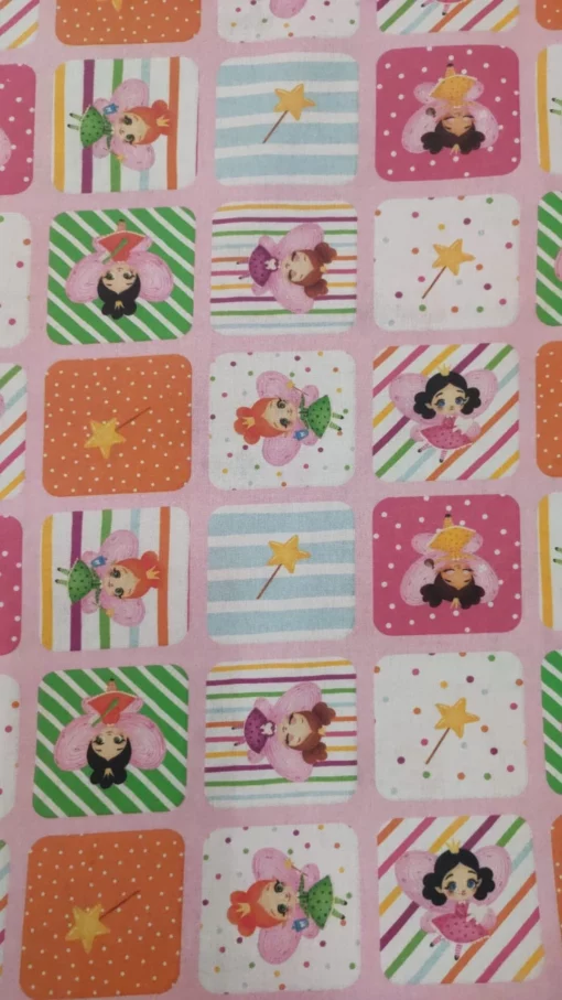 Tecido 100% Algodão | Estampado Infantil | Fada Madrinha
