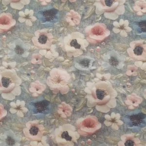 Tecido 100% Algodão | Estampado 3D | Floral